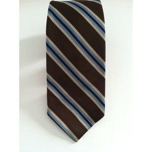 BERT PULITZER VINTAGE MENS BROWN 100%SILK CLASSIC NECK TIE WIDTH: 2 7/8"